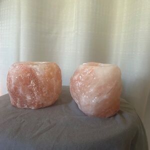Salt lamp tea lights set of two